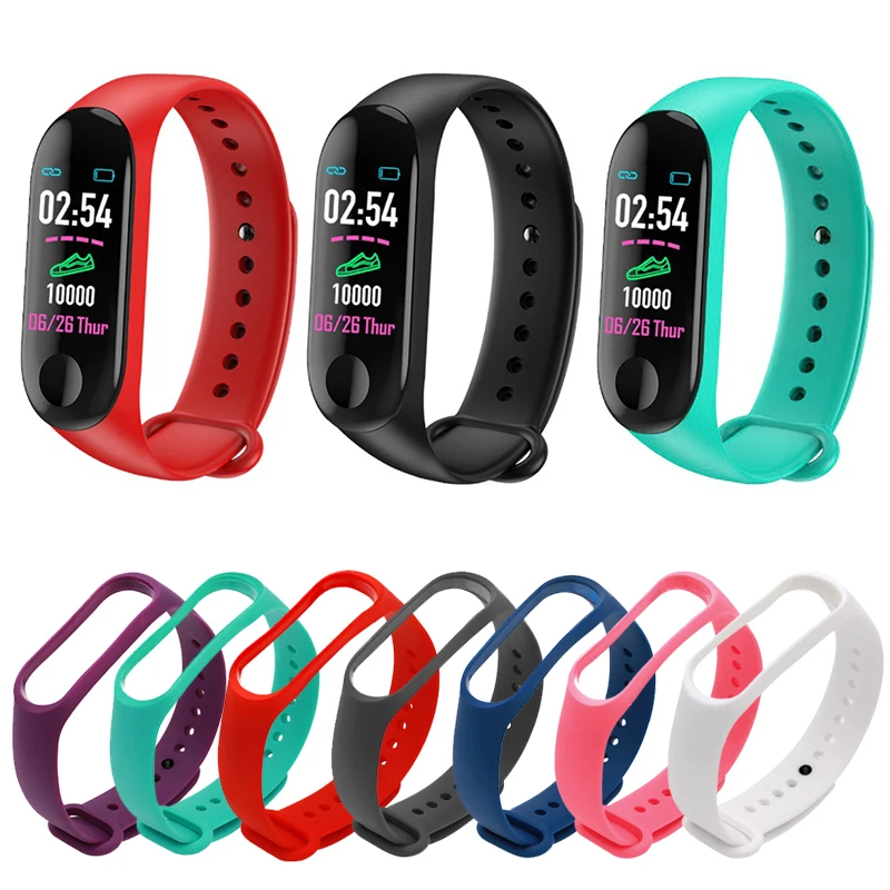 

Watch Band Bracelet Wrist Strap For Xiaomi Mi3 Sport Wristband Replacement Silicone Wrist Strap Smart Smart Watches Accessories