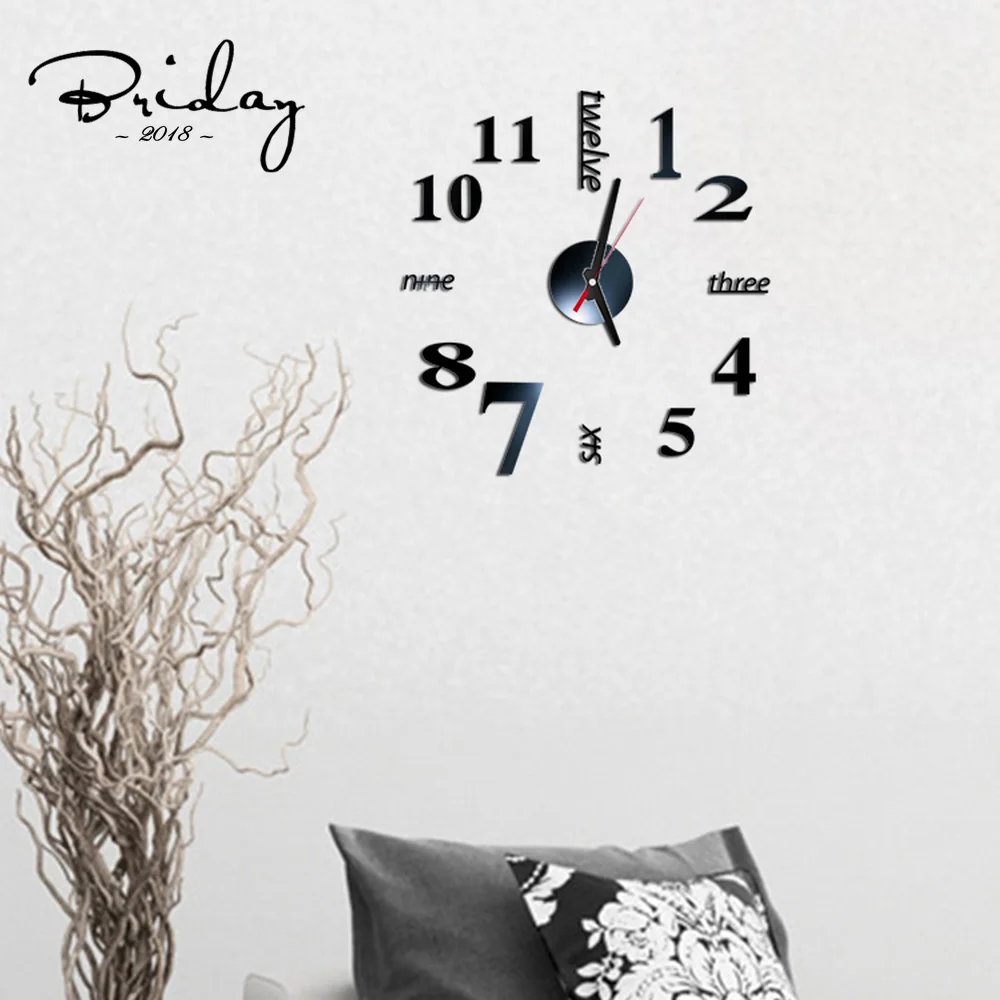 Горячая продажа акриловые настенные Висячие Часы Различные стили s интерьер DIY