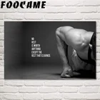 Бодибилдинг Тренировка Фитнес Спорт Модель мускулов тренажерный зал искусство шелк живопись мотивационные плакаты и принты Декор картинки