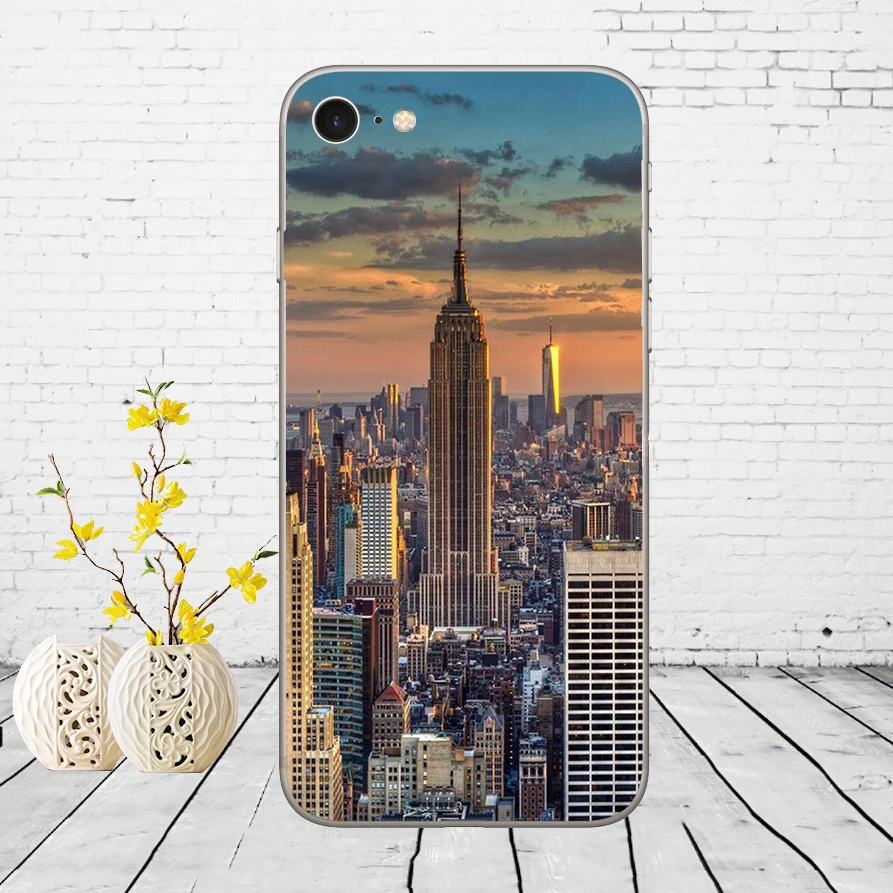 175DD Нью-Йорк Сити Мягкий силиконовый чехол для iPhone 5 5S SE 6 6s 8 plus 7 7 Plus X XS SR MAX чехол - Цвет: 7