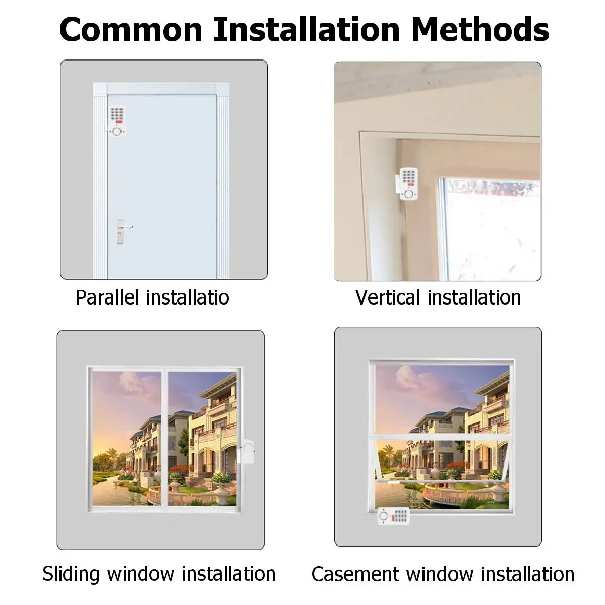 

Home Security Alarm System Standalone Magnetic Sensors Independent Wireless Home Door and Window Alarm Security Burglar Alarm