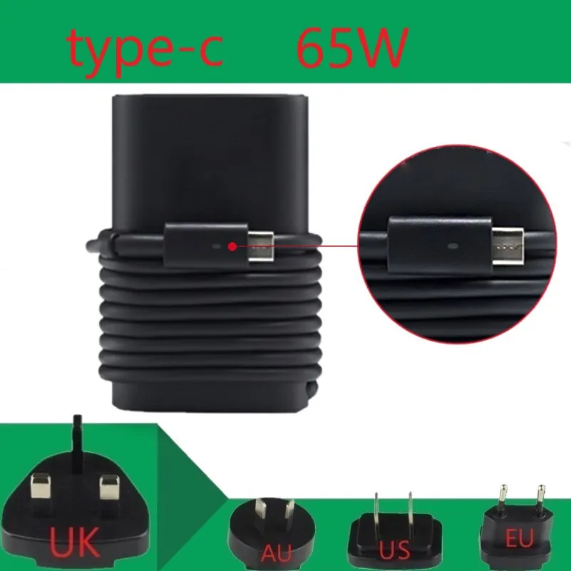 Новый оригинальный 65 Вт USB C адаптер переменного тока для Dell Latitude 5280 5480 7280 7480 5495 Type