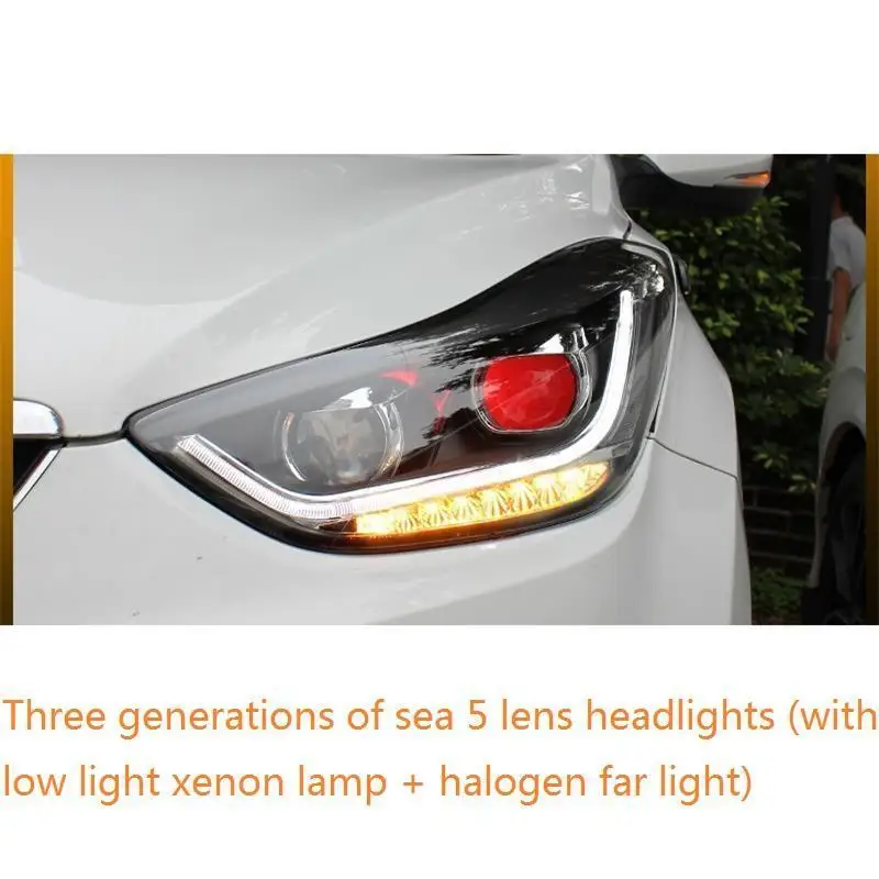 MODEL S Автомобильные Внешние Luces Neblineros Para Автомобильные светодиодные Drl фары Задние Автомобильные фары в сборе 12 13 14 15 для hyundai Elantra - Цвет: MODEL S