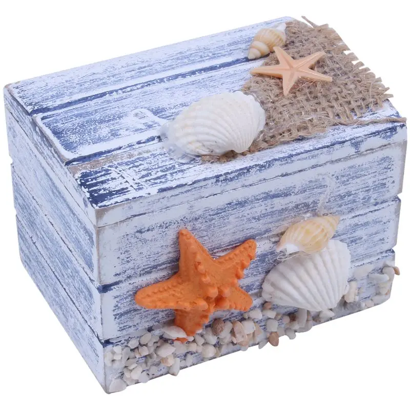 Новый мини морской деревянный пиратский ящик для хранения ювелирных украшений