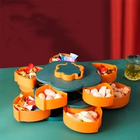 snack box candy tray food storage dried fruit plates and 2 tier tiered tray serving trays for new year birthday wedding party