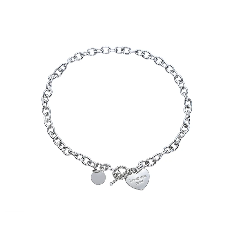 

Necklace female clavicle chain niche tide ins simple cold wind hip hop letter love neck chain disco net red accessories