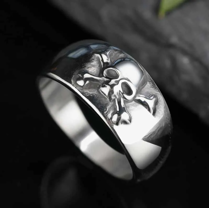 

316L Stainless Steel Small Skull Ring For Man Punk Rock Polished Dropshipping Boyfriend Biker Jewelry Creativity Gift Wholesale