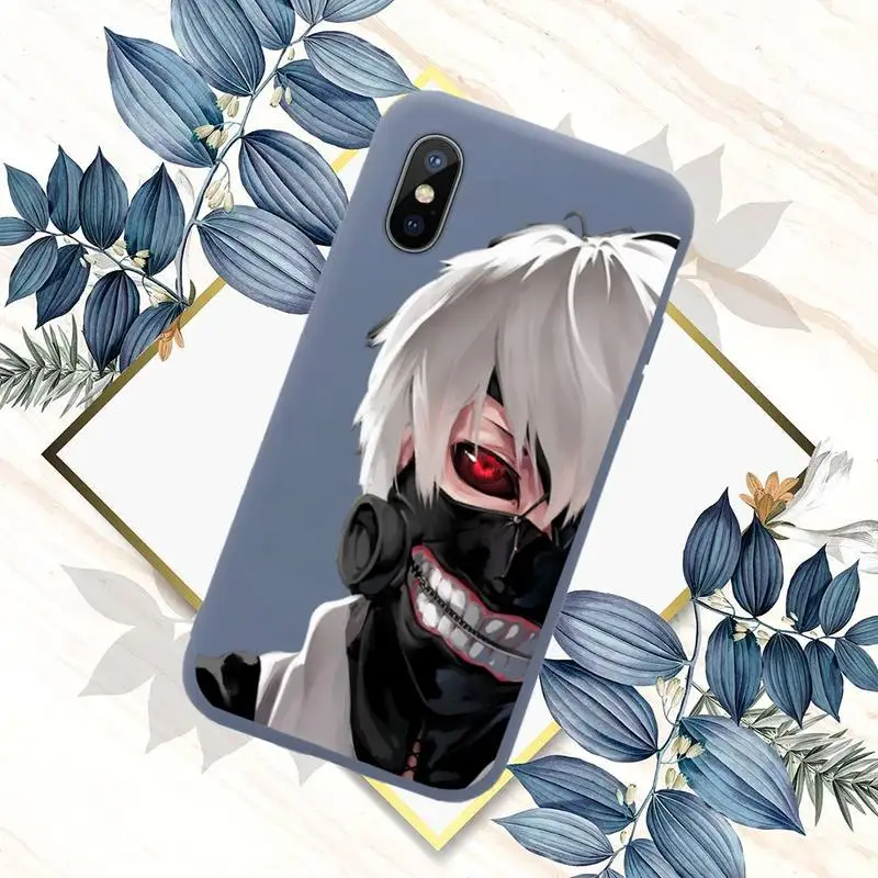 

Tokyo Ghoul Kaneki Ken Cartoon Phone Case Blue Candy Color for iPhone 11 12 mini pro XS MAX 8 7 6 6S Plus X SE 2020 XR