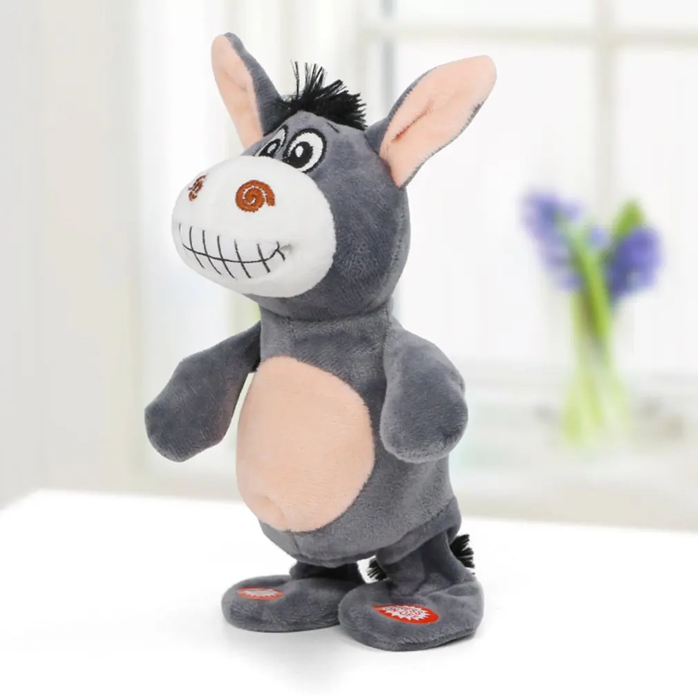 

A Funny Cutie Plush Donkey Toy That Can Talk And Walk Imitate What You Say And Record For Children And Adults