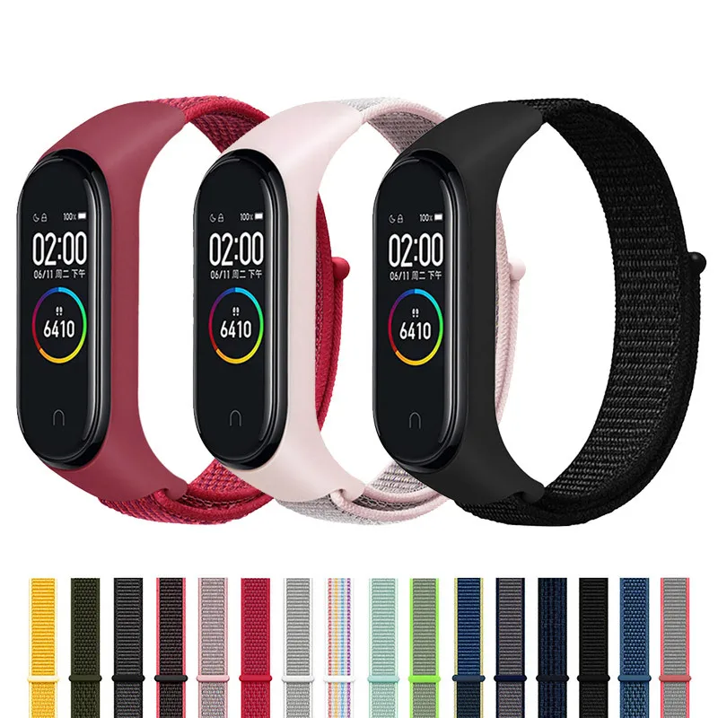 Нейлоновый ремешок для Xiaomi Mi Band 3/4 спортивный дышащий браслет 4 3|Ремешки часов| |