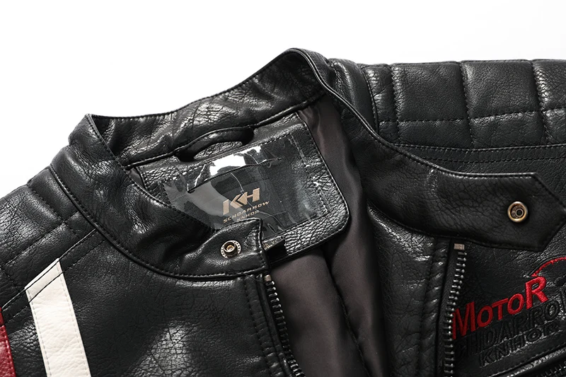 

PYJTRL Men Motorcycle PU Leather Jacket