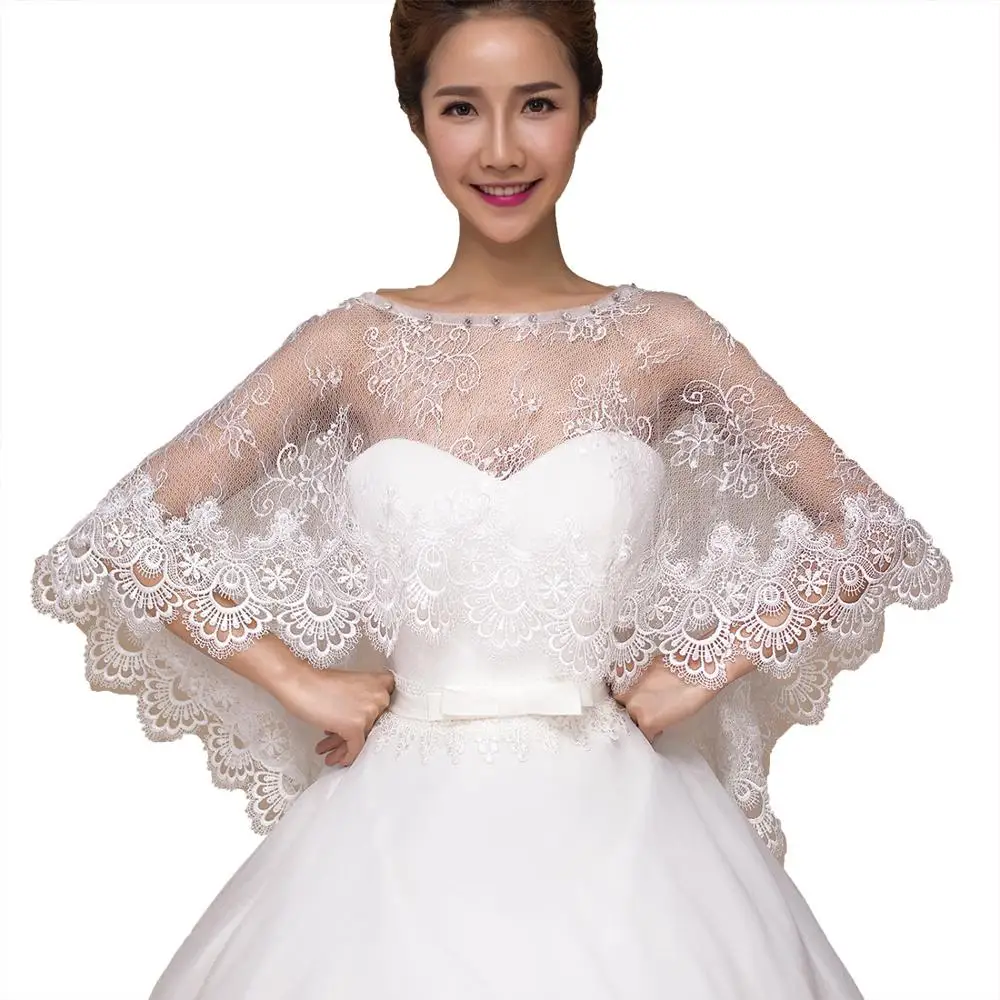 Женский кружевной свадебный пиджак элегантный жакет болеро цвета белой слоновой