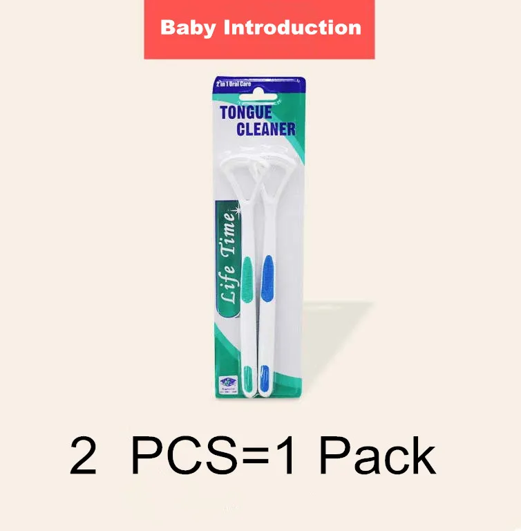 1 PACK 2 шт., модный очиститель языка, неприятный воздух, новинка, горячая Распродажа, скребок для рук, щетка с силиконовой ручкой, гигиена полости рта, уход за зубами, чистка - Цвет: 1 PACK