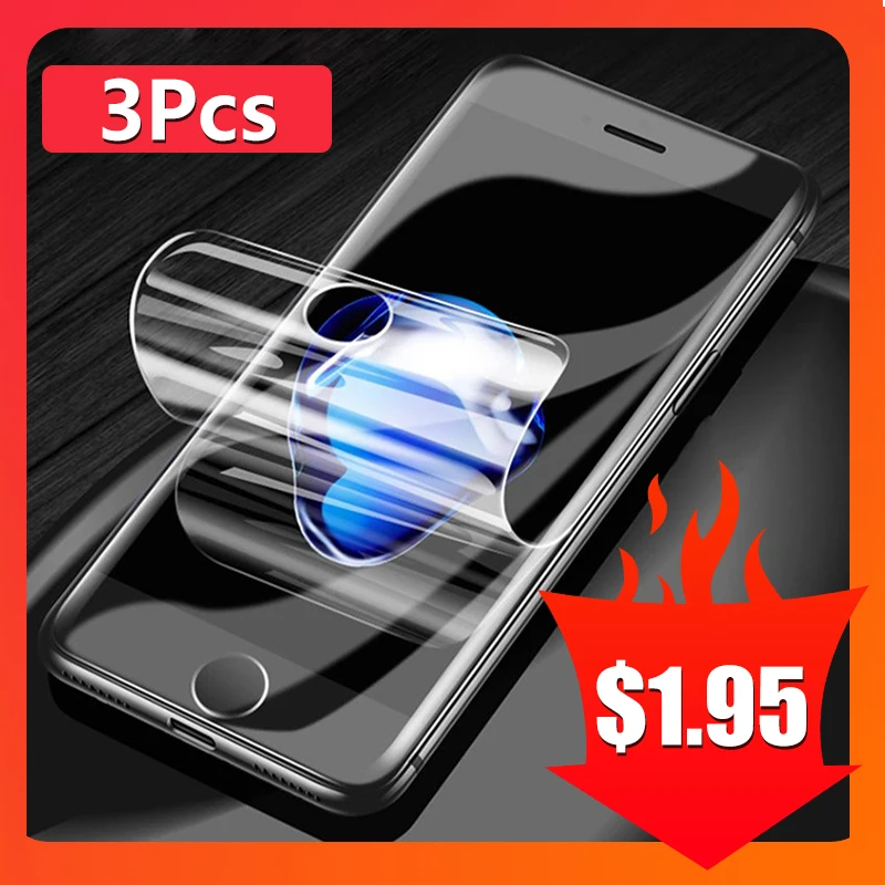 Изогнутая гидрогелевая пленка с полным покрытием для iPhone XR X XS MAX защита экрана 6 6s