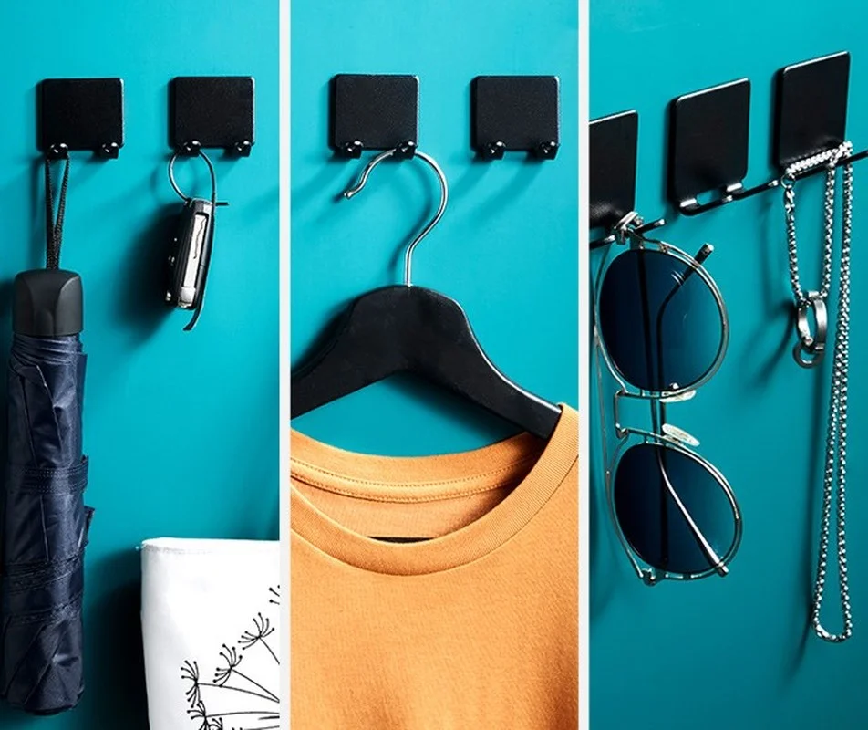 

2 Pcs Punch Free Razor Holder Storage Hook Wall Men Shaving Shaver Shelf Bathroom Razor Rack Wall Bathroom Accessories