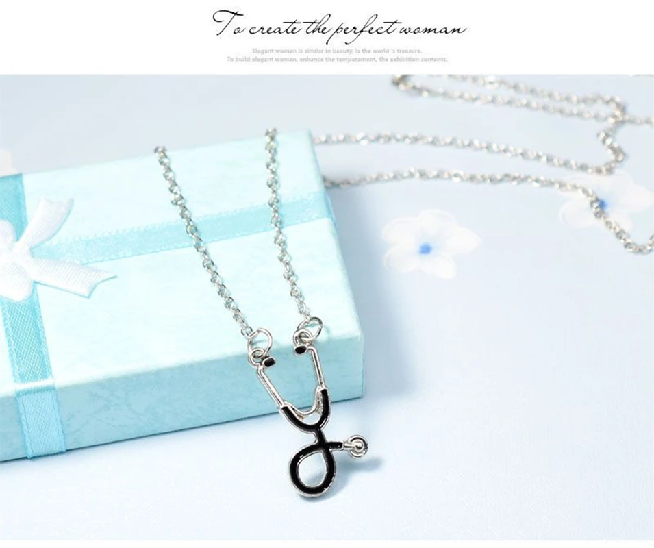 Ruanme модный персональный стетоскоп женское ожерелье кулон ювелирные изделия