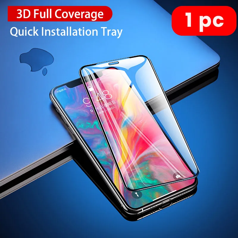 3D - 1pc Ugreen Защитное стекло для iPhone 11 Pro Max Новая защита экрана HD прозрачное стекло с полным покрытием на iPhone 11 Pro Max стекло - Цвет: 3D - 1pc