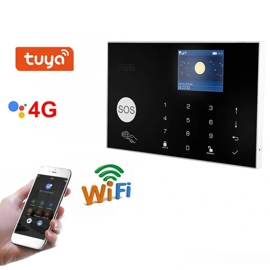 2.4in TFT 4G WiFi приложение дистанционное управление охранная сигнализация Поддержка