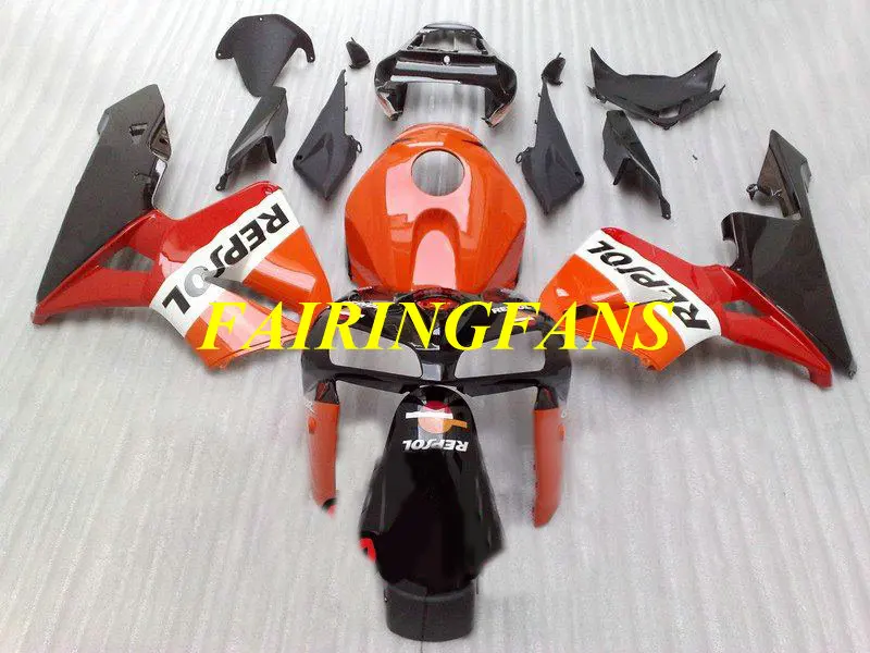 Комплект обтекателей для HONDA CBR600RR F5 05 06 CBR 600 RR 600RR CBR600 2005 2006 REPSOL оранжевые красные