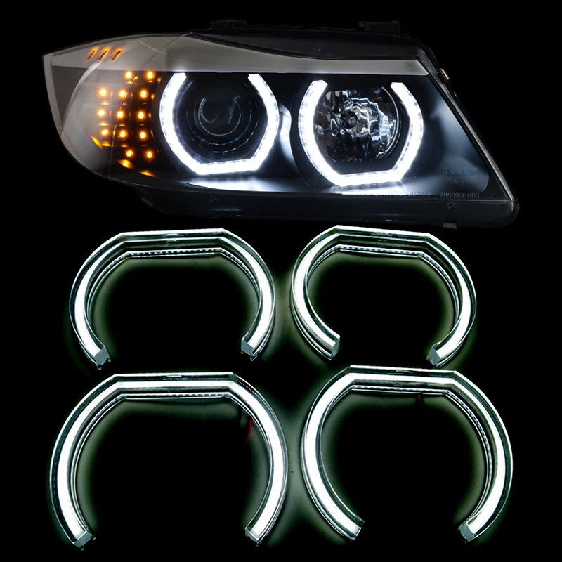 Светодиодный angel eyes Halo кольца 3D DTM LCI M4 стиль подходит для BMW E90 седан 06 10/E92 Coupe 07 10