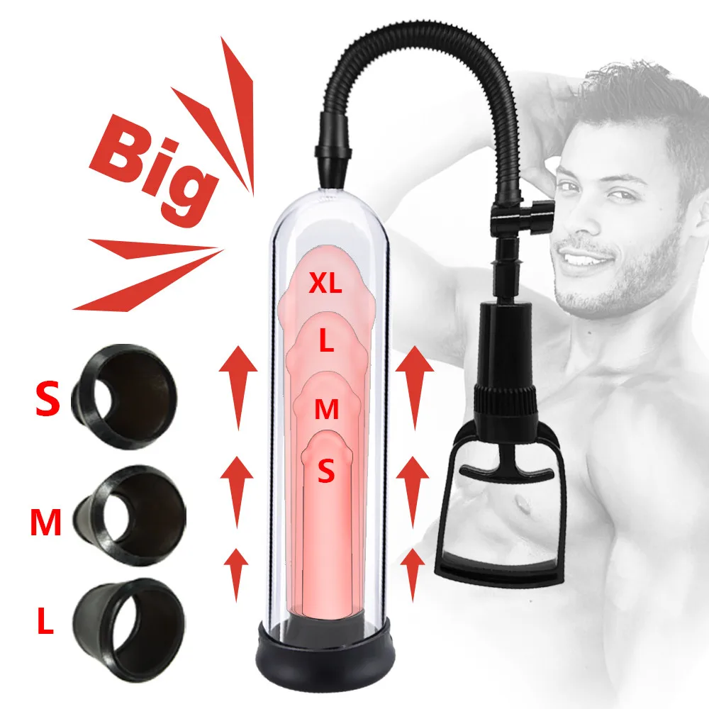 

Manual Penis Pump Sex Toys for Men Penis Enlargement Vacuum Pump For Penile Increase Male Masturbator Adult Penise Extender Tool