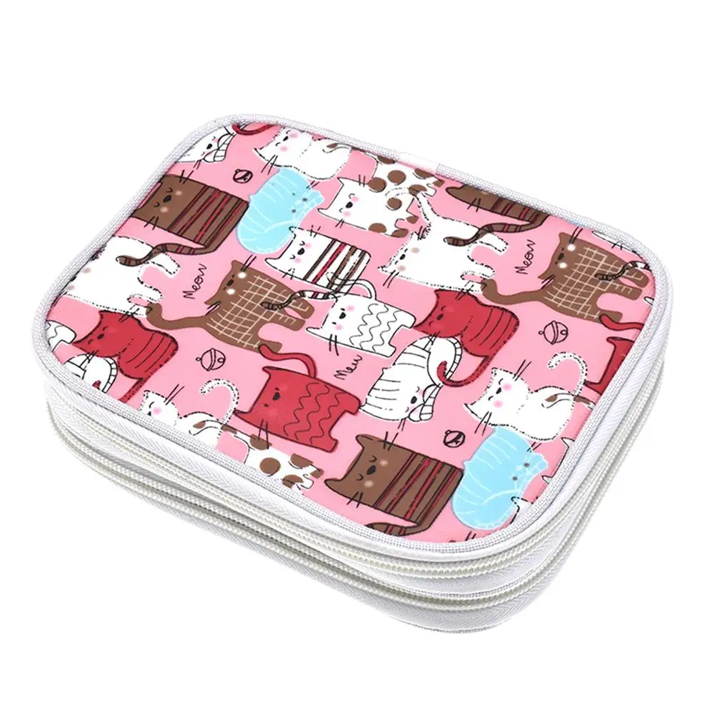 Крючок для вязания крючком сумка Органайзер на молнии с веб карманами различных