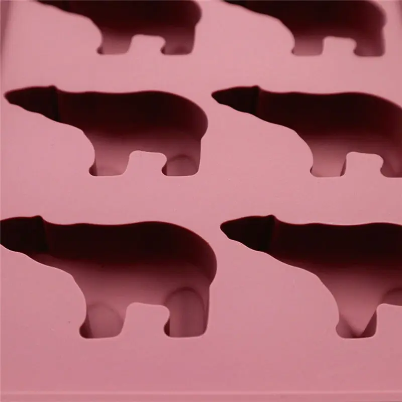 10-Grids Ice Box with Lid Cute Polar Bear Shape Pop Maker Household Silicone Reusable Popsicle Mold Tray | Дом и сад