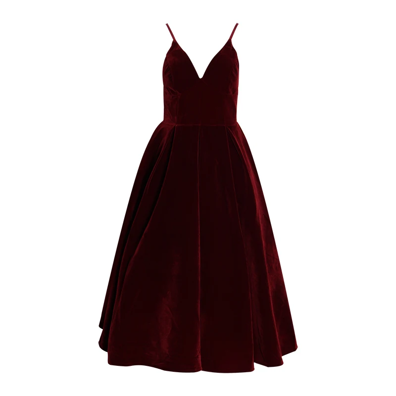 

CHICEVER Summer Backless Sexy Dress For Women V Neck Spaghetti Strap Sleeveless High Waist Party Dresses Female 2020 Fashion New
