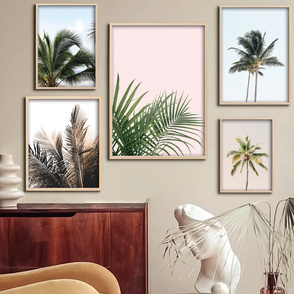 

Печать пальмовых листьев, печать пальмовых листьев, тропический принт, постер на стену пальмы для гостиной, домашний декор
