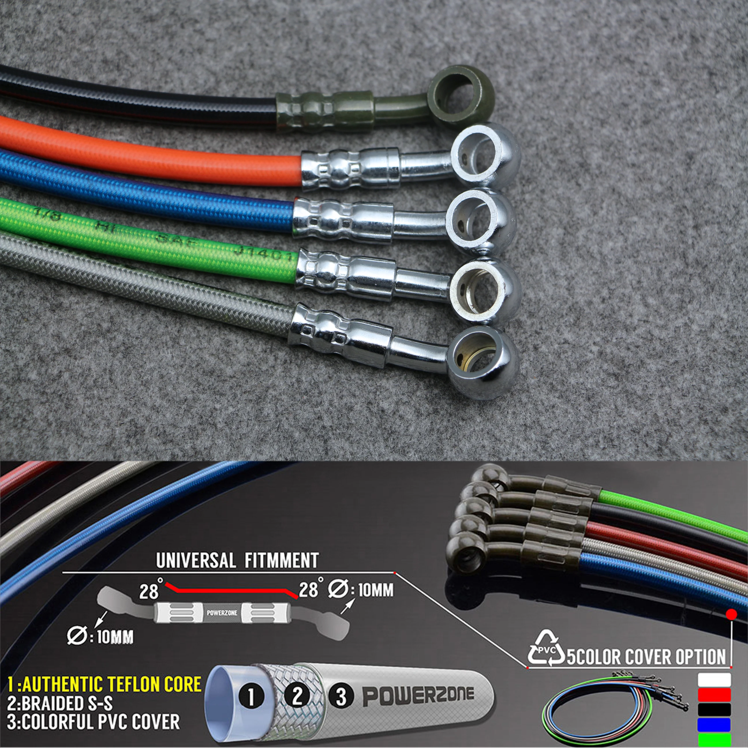 Стальной тормозной трос 35 см 220 Плетеный Масляный шланг сцепления для YAMAHA YZ YZF WR 125