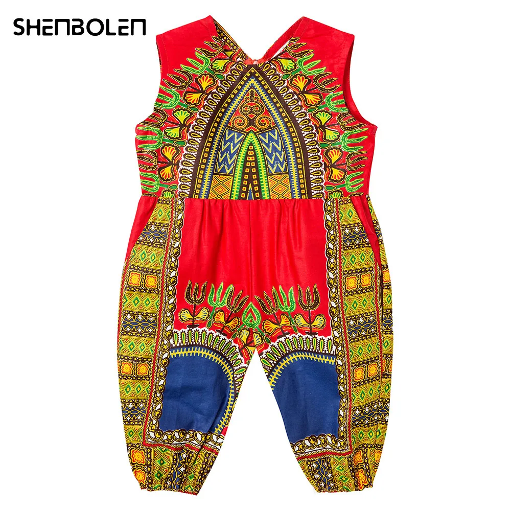 Африканская детская одежда, Модный комбинезон, одежда с принтом Дашики, милая детская одежда, африканская традиционная детская одежда без р...