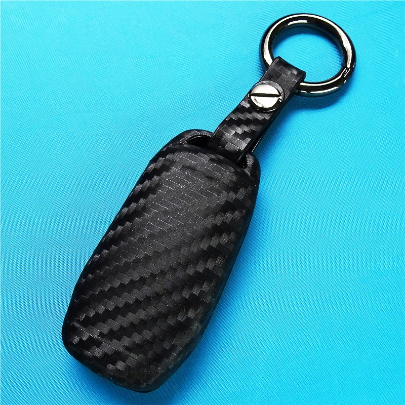 1 шт. паттерн углеродного волокна силиконовый чехол для ключей от машины флип