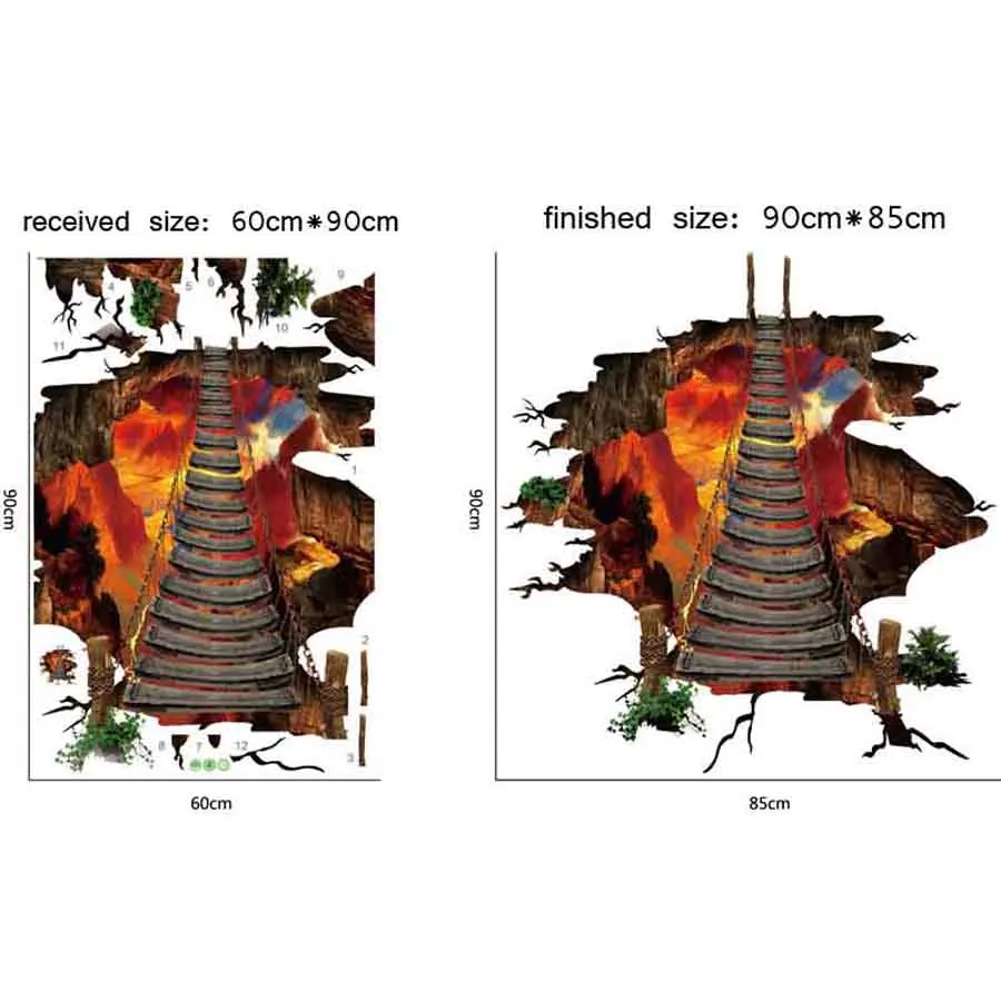 Абстрактная космическая 3D наклейка на пол домашний декор для детской комнаты |