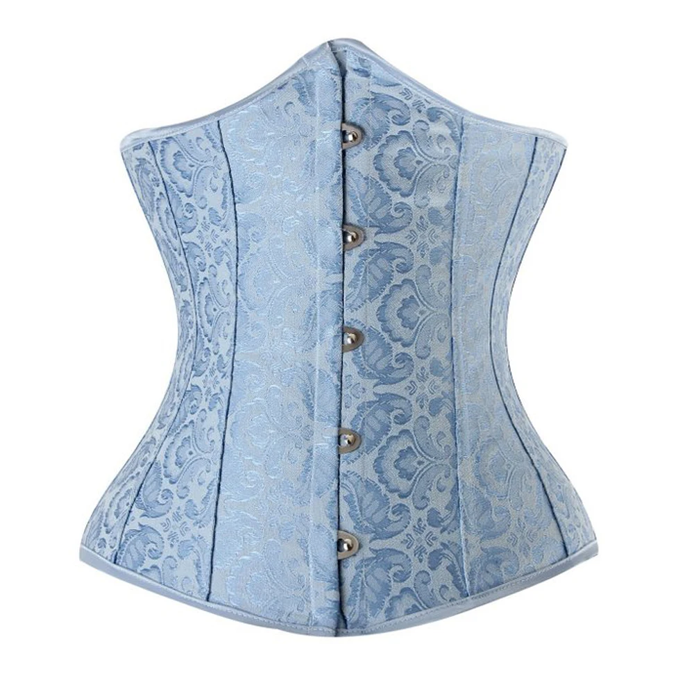 Сексуальный женский корсет из парчовой стали со спиральными косточками