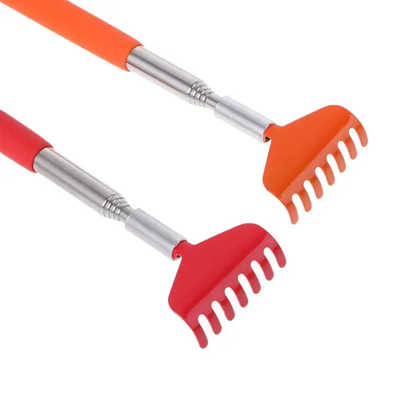 

H7JC New Adjustable Extendable Back Scratcher Stainless Steel Telescopic Anti Itch Flexible Claw Backscratcher
