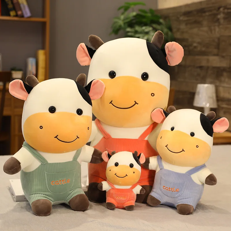 

20-50cm Cute Cow Doll Plush Cattle Toys Animals Stuffed Toys For Children's Gift Soft Cartoon Sleep Pillow Cushion