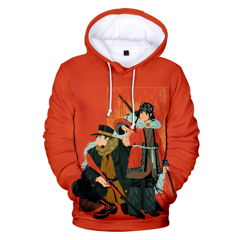 

2020 New Arrival 3D GOLDEN KAMUY Hoodies Men/women Harajuku Cartoon Element Hoodie Casual Children Long Sleeve Pullover Tops