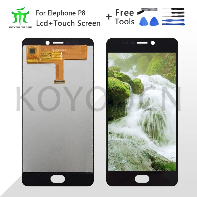 Для Elephone P8 (2017) ЖК дисплей + кодирующий преобразователь сенсорного экрана в сборе