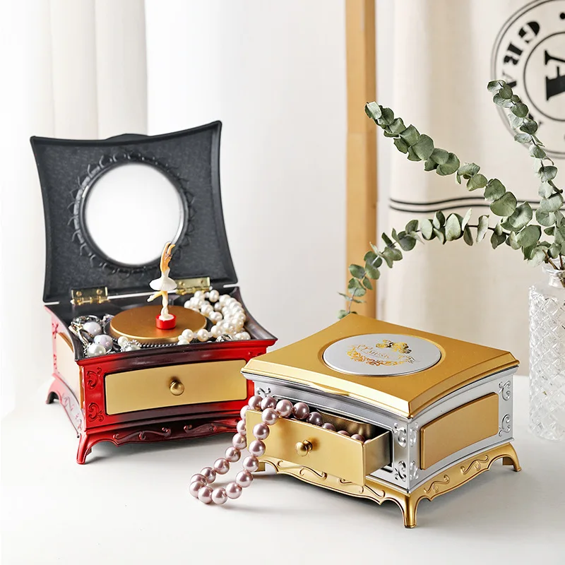 

Creative Classical Dresser Ballet Girl Rotating Music Box Clockwork Music Box Valentine's Day Birthday Gift Craft Gift