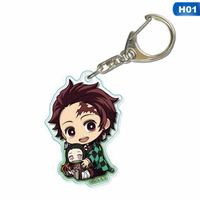 KEY4335H01 Аниме демон убийца: Kimetsu no Yaiba акриловый брелок для ключей Косплей Аниме Подарки - Цвет: KEY4335H01