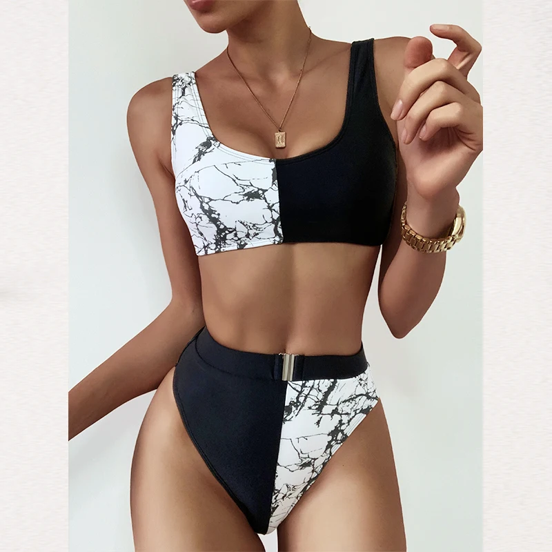 

2021 сексуальные женские бикини с высокой талией, купальник, женский купальник, стринги, Бразильское бикини, комплект бикини, купальный костю...