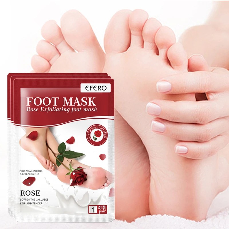 6Packs Foot Mask Peel Exfoliation Dead Skin Remover Rose Lavender Nourishing SPA Whitening Feet Pedicure Socks | Красота и здоровье