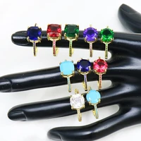 10 pcs crystal rings fashion jewelry rings jewelry gold party ring mix color jewelry 52053
