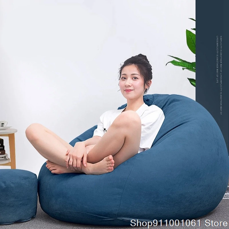 Чехлы для диванов Lazy стулья без наполнителя из льняной ткани мешок отдыха пуф