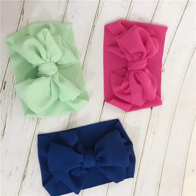 1 Uds. Diadema de lazo grande para ni&ntilde;a, diadema nudo superior ajustable, diademas para reci&eacute;n nacido-2