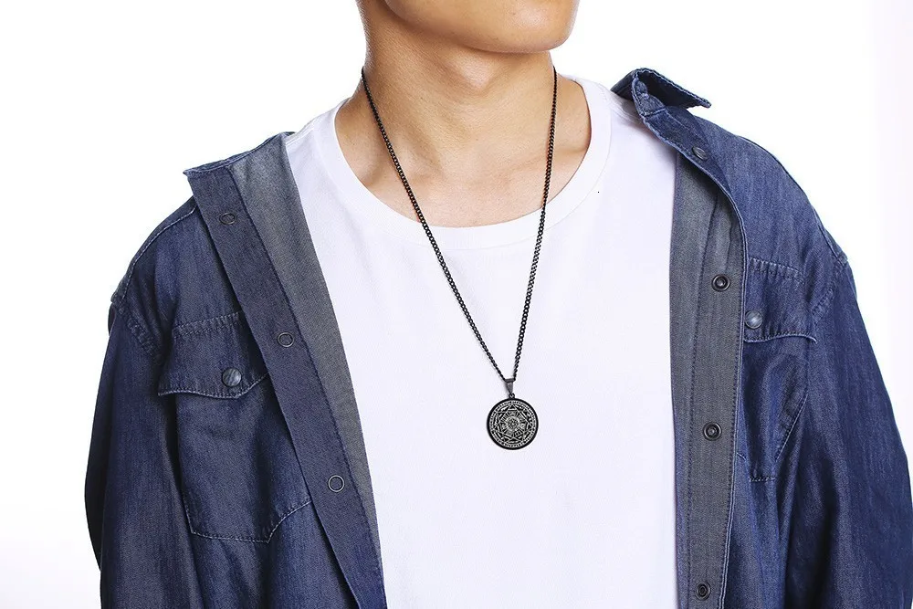 Seven Archangels Seal Talisman Angel Jewelry Волшебная оккультная Подвеска Ожерелье Габриэль Zadkiel Samael Raphael нержавеющая сталь