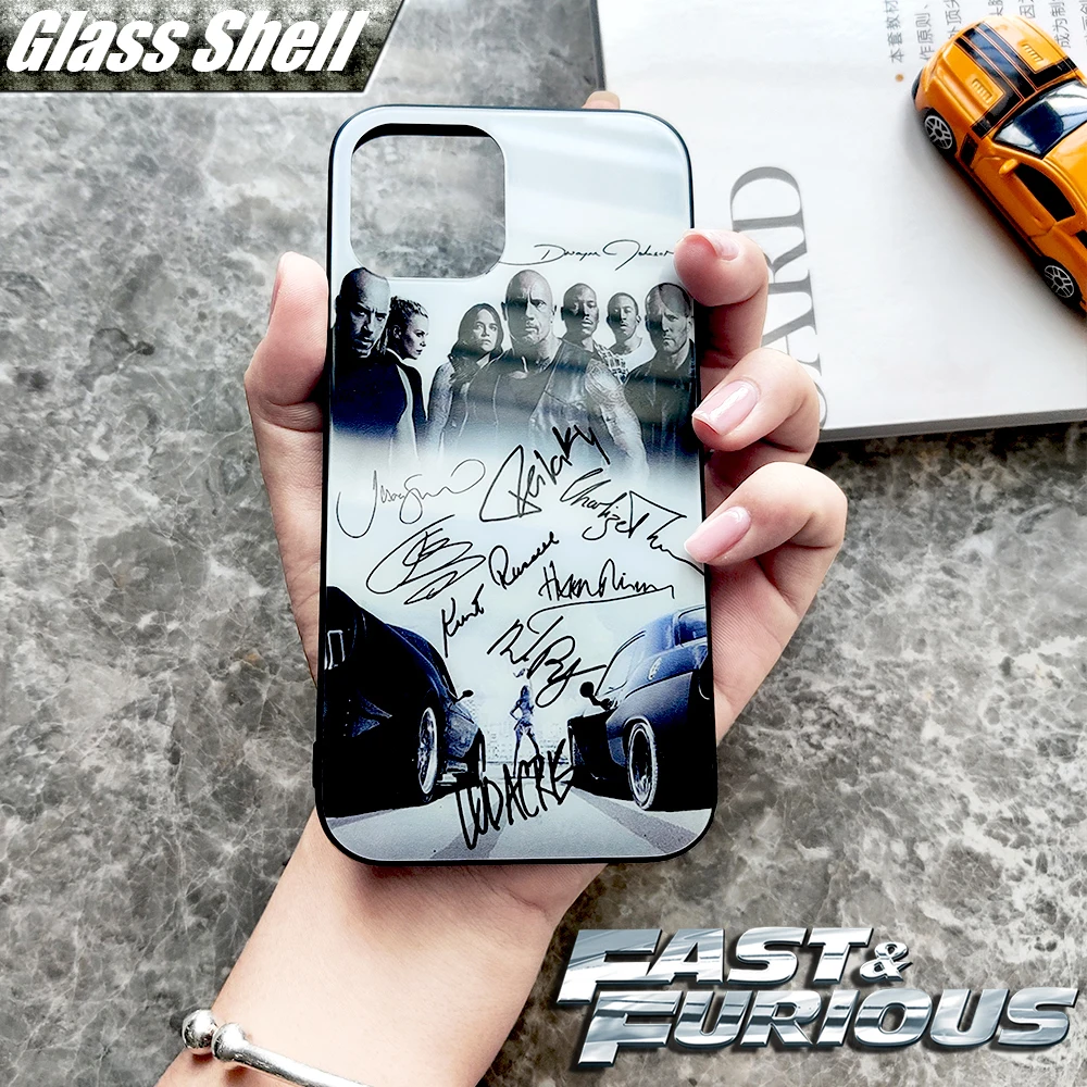 

Fast AND Furious 7 8 9 Glass Phone Case For iphone 5 5s se 2 6 6s 7 8 12 mini plus X XS XR 11 PRO MAX