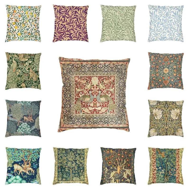 

William Morris Fruits Throw Pillow Cover Living Room Decoration Flowers Textile Pattern Sofa Cushion Cover Square Pillowcase