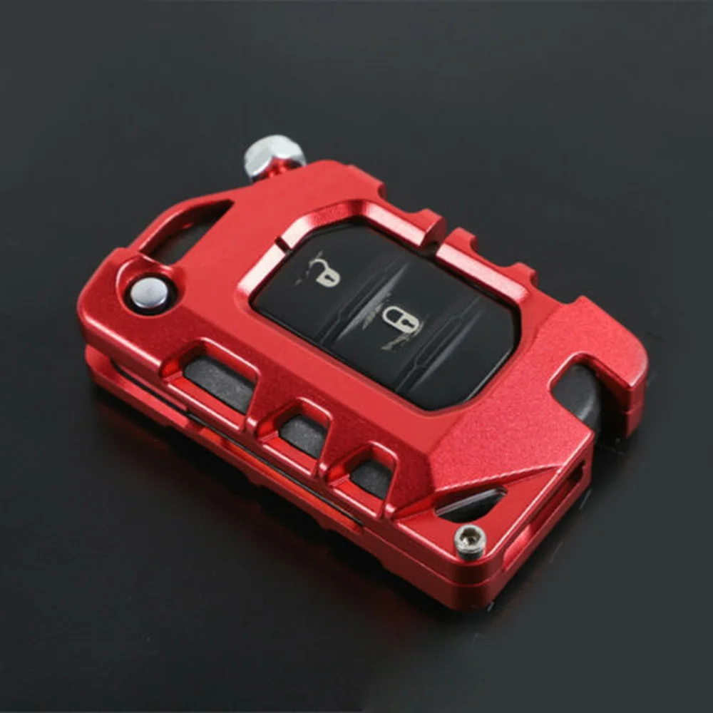 

Protector Shell Key Cover Case Red 1 pcs Alloy Case Exterior For Jeep Gladiator JT/JL 2018-2020 Parts