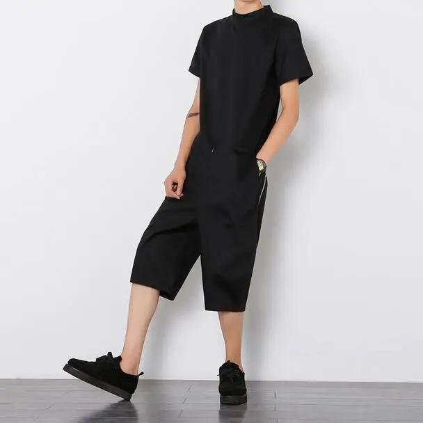 Комбинезон Мужская одежда смешная молния сзади стилист волос комбинезон хип хоп